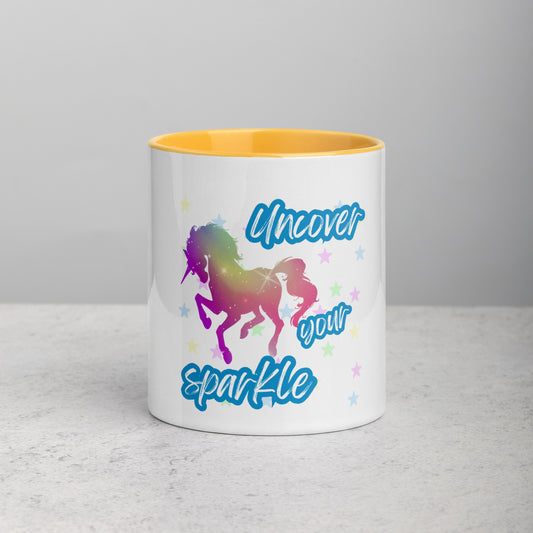 Uncover Your Sparkle Mug with Color Inside